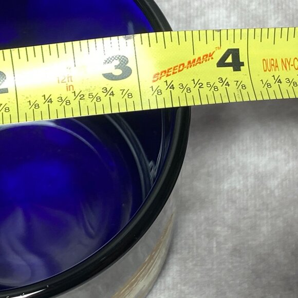 Vintage Boeing Cobalt Blue Glass Mug With Gold Trim - Picture 10 of 13